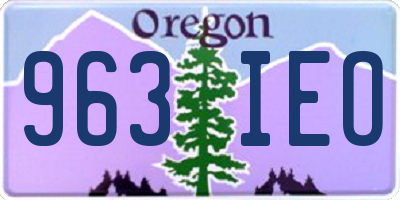 OR license plate 963IEO