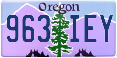 OR license plate 963IEY