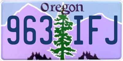 OR license plate 963IFJ