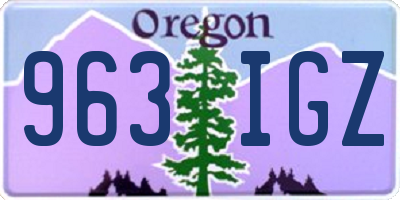 OR license plate 963IGZ