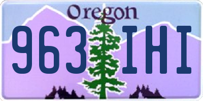 OR license plate 963IHI