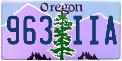 OR license plate 963IIA