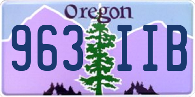 OR license plate 963IIB