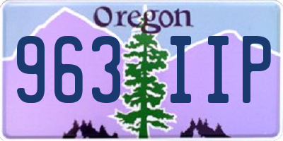 OR license plate 963IIP