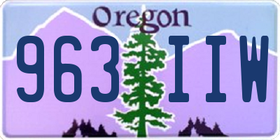 OR license plate 963IIW