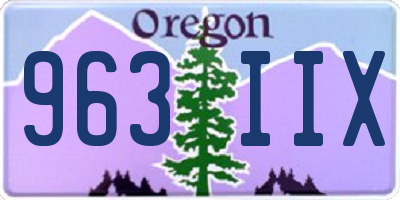 OR license plate 963IIX