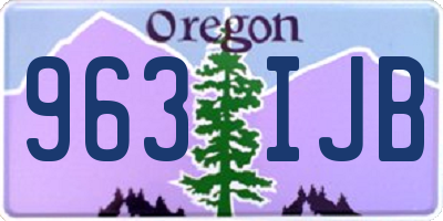 OR license plate 963IJB