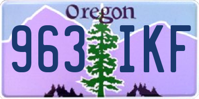 OR license plate 963IKF