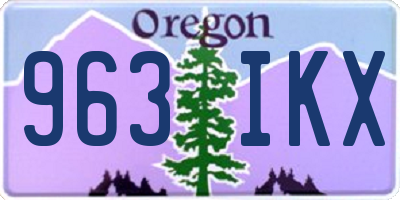 OR license plate 963IKX