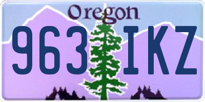 OR license plate 963IKZ
