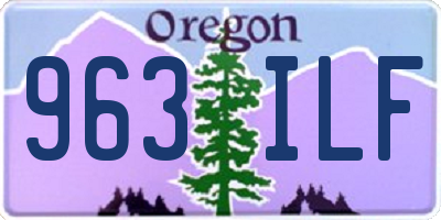 OR license plate 963ILF