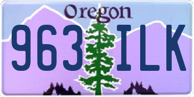 OR license plate 963ILK