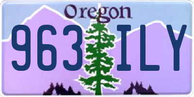OR license plate 963ILY