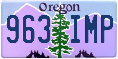 OR license plate 963IMP