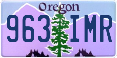 OR license plate 963IMR