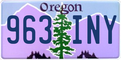 OR license plate 963INY