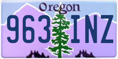 OR license plate 963INZ