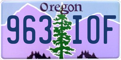 OR license plate 963IOF