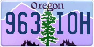 OR license plate 963IOH