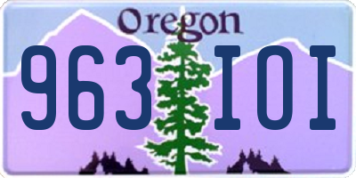 OR license plate 963IOI