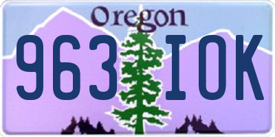 OR license plate 963IOK
