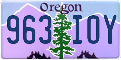 OR license plate 963IOY