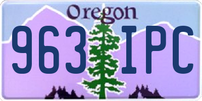 OR license plate 963IPC