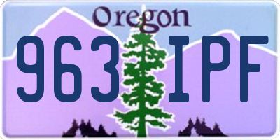 OR license plate 963IPF