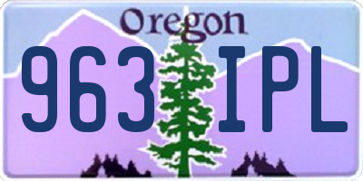 OR license plate 963IPL