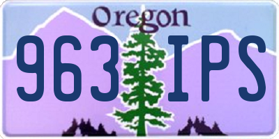 OR license plate 963IPS