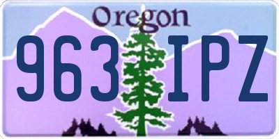 OR license plate 963IPZ