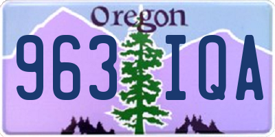 OR license plate 963IQA