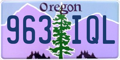 OR license plate 963IQL