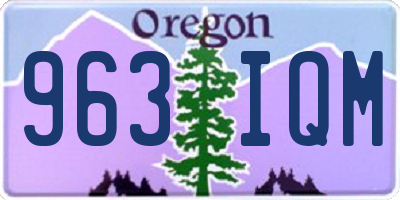 OR license plate 963IQM