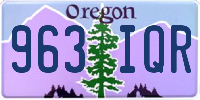OR license plate 963IQR