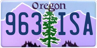 OR license plate 963ISA