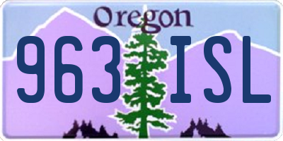 OR license plate 963ISL