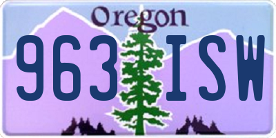 OR license plate 963ISW