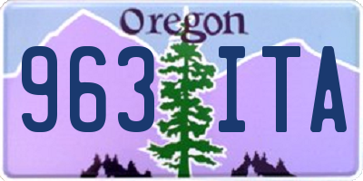 OR license plate 963ITA
