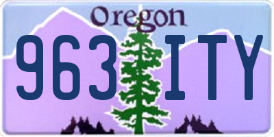 OR license plate 963ITY