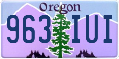 OR license plate 963IUI