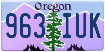 OR license plate 963IUK
