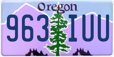 OR license plate 963IUU