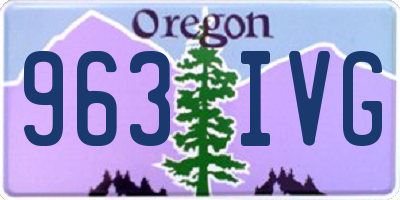 OR license plate 963IVG