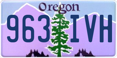 OR license plate 963IVH