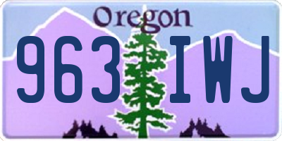 OR license plate 963IWJ