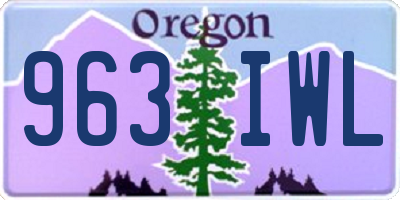 OR license plate 963IWL