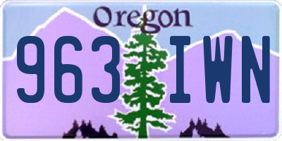 OR license plate 963IWN