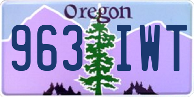 OR license plate 963IWT
