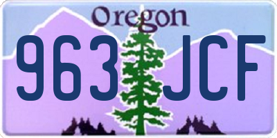 OR license plate 963JCF